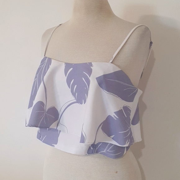 Rosebullet Size 12 Floaty Crop Top Grey - Picture 2 of 6